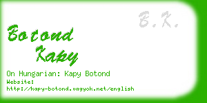 botond kapy business card